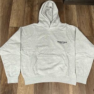 Fear of God Essentials Light Oatmeal Gray Small Hoodie
